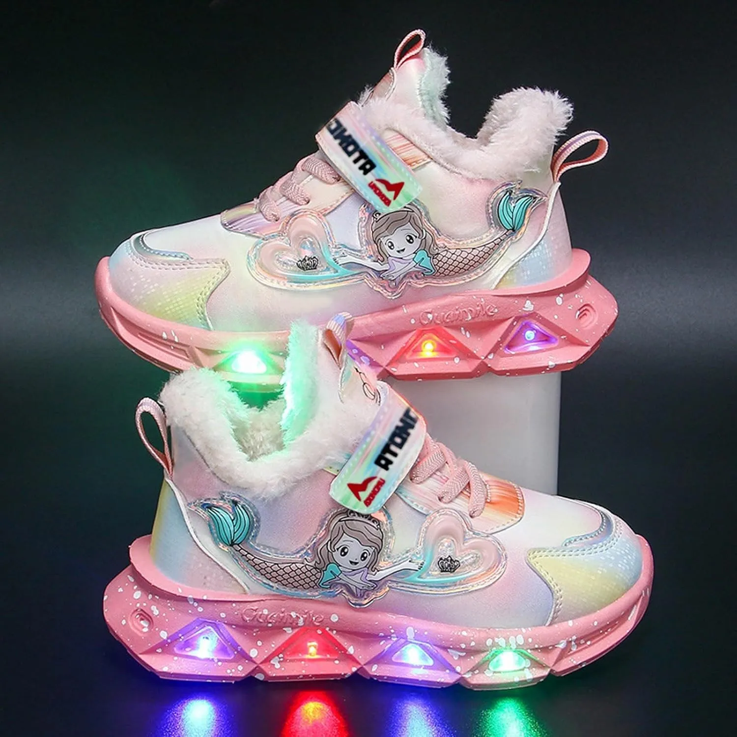 Sneakers for Girls Children's Casual Shoes Boys Breathable Non-Slip Sneakers Unisex Luminous Sneakers for Girls Running Shoes