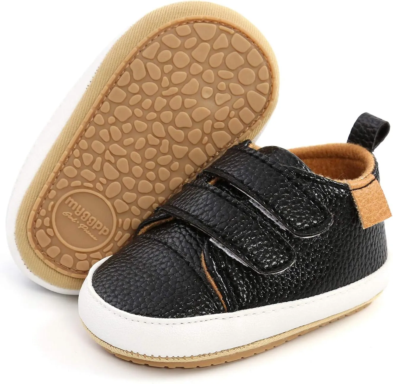 Sneakers for Girls, Girls Sneakers Non-Slip Rubber Sole High-Top PU Leather Sneakers Walking Shoes Loafers Flats