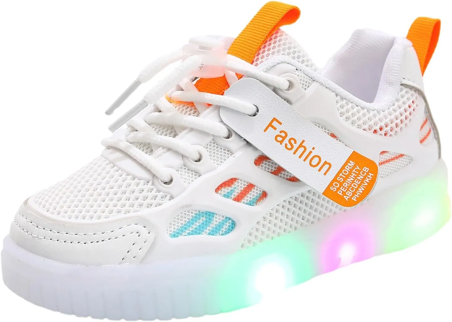 Sneakers for Girls Light Up Breathable Running Cute Shoes Anti-Slip Lace Up Girls Walking Sports Shoes Boys Sneakers