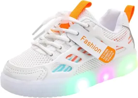 Sneakers for Girls Light Up Breathable Running Cute Shoes Anti-Slip Lace Up Girls Walking Sports Shoes Boys Sneakers
