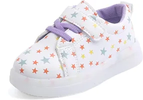 Sneakers for Girls Outdoor Shoes Tennis Hook and Loops Flashing Lightweight Kids Walking Adorable Luminous Sport Gifts