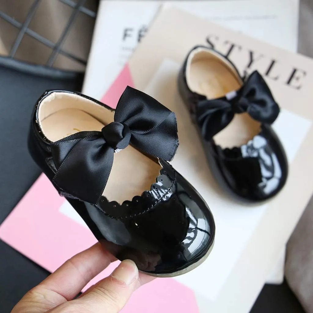 Sneakers Kids Leather Toddler Shoes Girls Infant Baby Knot Kids Princess Sandals Girl Light up Tennis Shoes