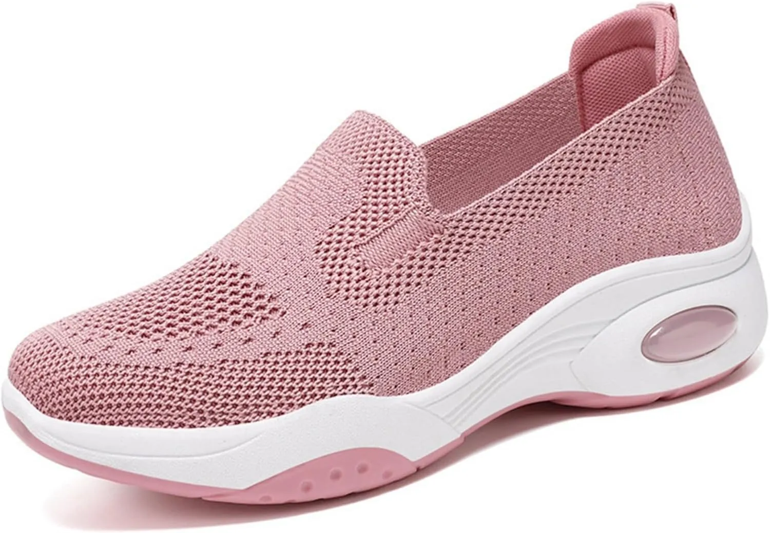 Sneakers Women Woven Orthopedic Breathable Soft Shoes Comfortable Knitted Slip on Sneakers Fashion Workoout Shopping Travel Casual Mesh Gym Shoes