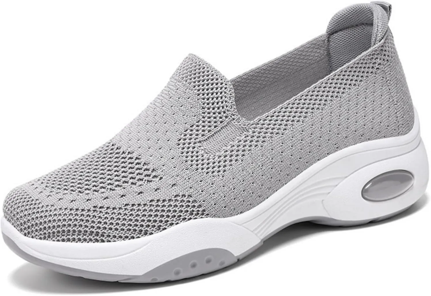 Sneakers Women Woven Orthopedic Breathable Soft Shoes Comfortable Knitted Slip on Sneakers Fashion Workoout Shopping Travel Casual Mesh Gym Shoes