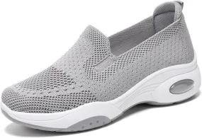 Sneakers Women Woven Orthopedic Breathable Soft Shoes Comfortable Knitted Slip on Sneakers Fashion Workoout Shopping Travel Casual Mesh Gym Shoes
