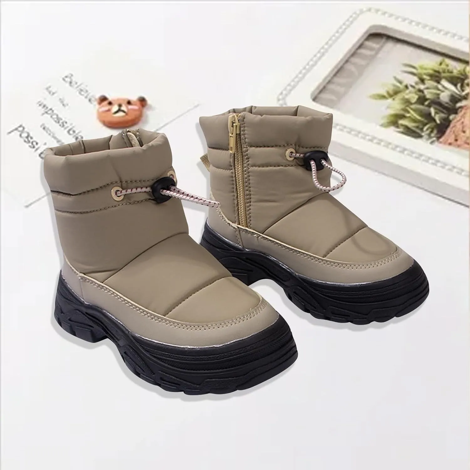 Snow Boots Boys Little Kid Toddler Winter Snow Boots Waterproof Insulated Faux Fr Boys Girls Hiking Boots For Toddler
