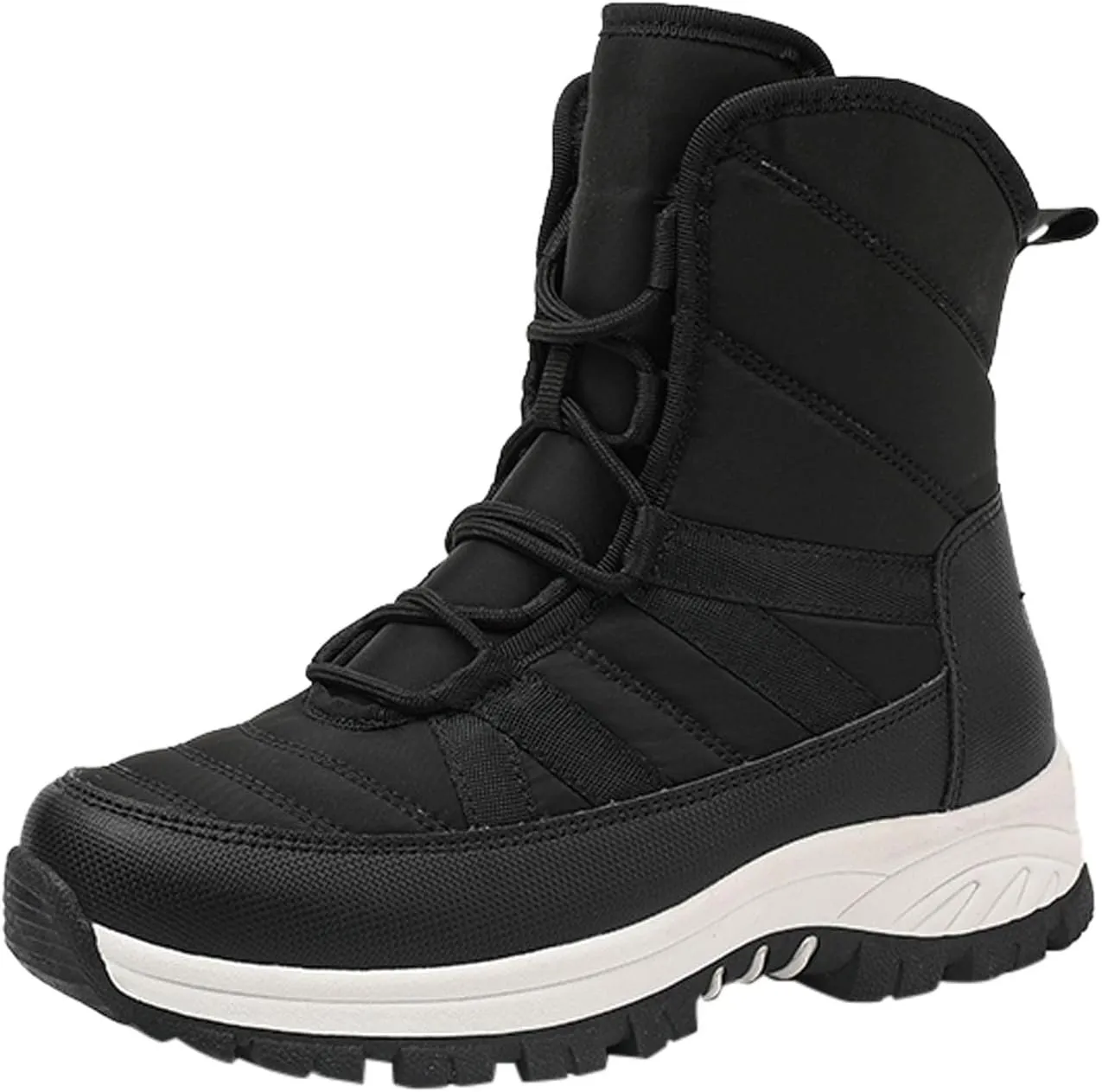 Snow Boots for Women Winter Shoes Water-proof Warm Fleece Lined Ankle Booties Comfortable Shoes for Women Slip On Mid Calf Boots Hiking Tennis Booties Lace-up Platform Boots Lightweight