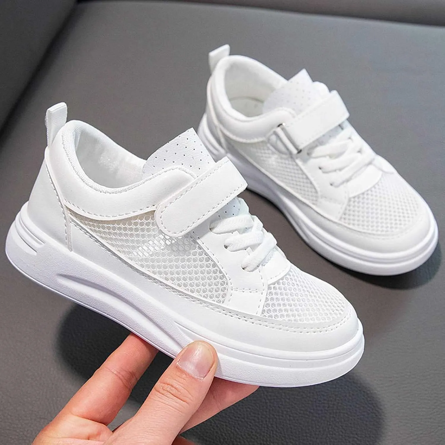 Spring and Summer New Mesh Breathable Non Slip Children's Casual Sports Shoes Girls Tennis Shoes Size 12