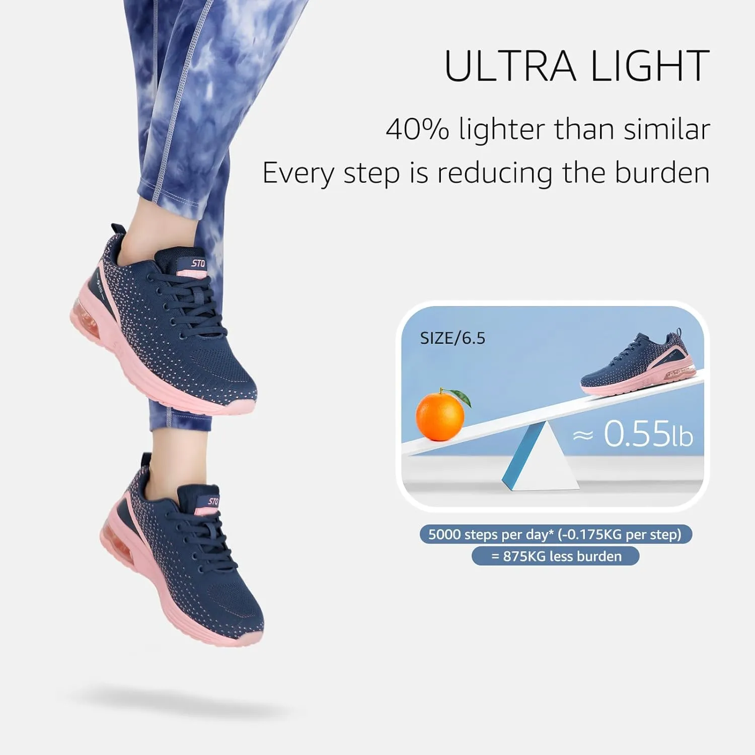 STQ Womens Air Running Shoes Non Slip Athletic Tennis Walking Workout Sneakers