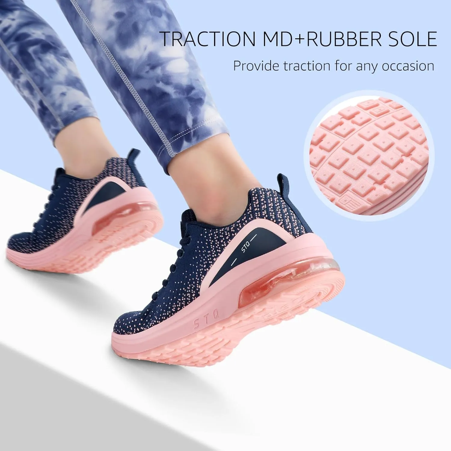 STQ Womens Air Running Shoes Non Slip Athletic Tennis Walking Workout Sneakers