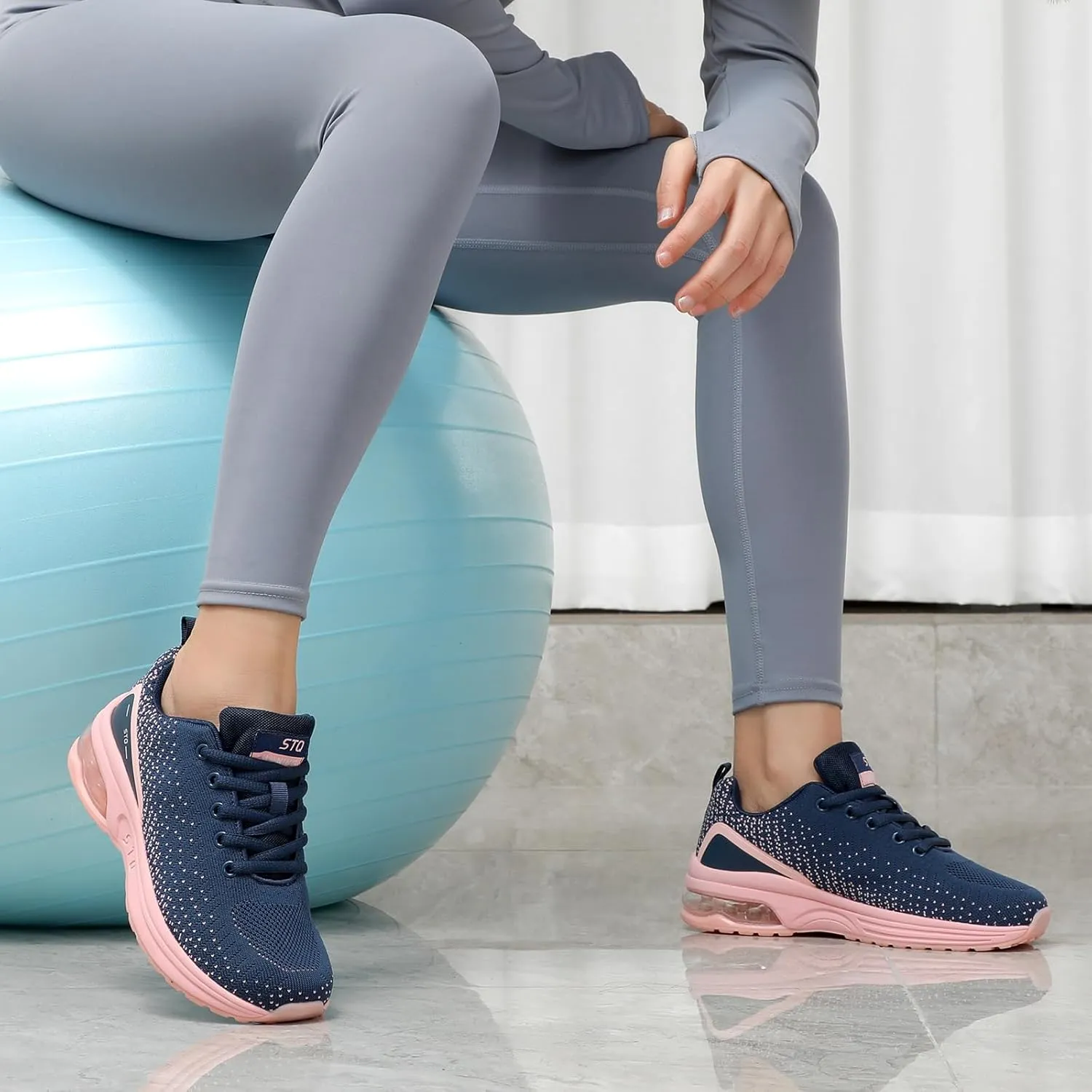 STQ Womens Air Running Shoes Non Slip Athletic Tennis Walking Workout Sneakers