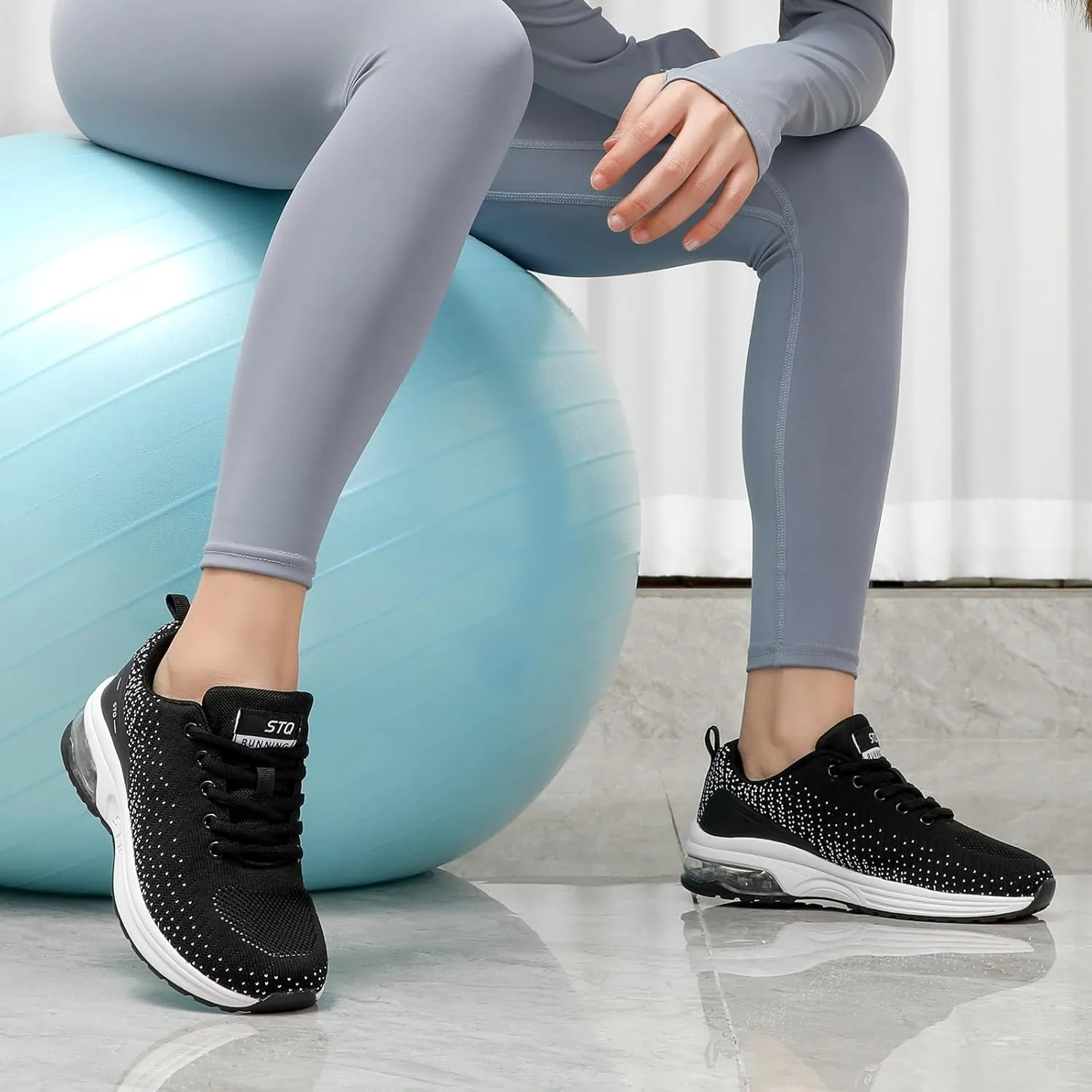 STQ Womens Air Running Shoes Non Slip Athletic Tennis Walking Workout Sneakers