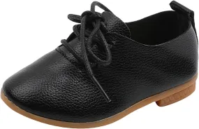 Summer And Autumn Fashion Cute Girls Casual Shoes Solid Color Round Toe Lace Up Dress Shoes Winter Boots Kids