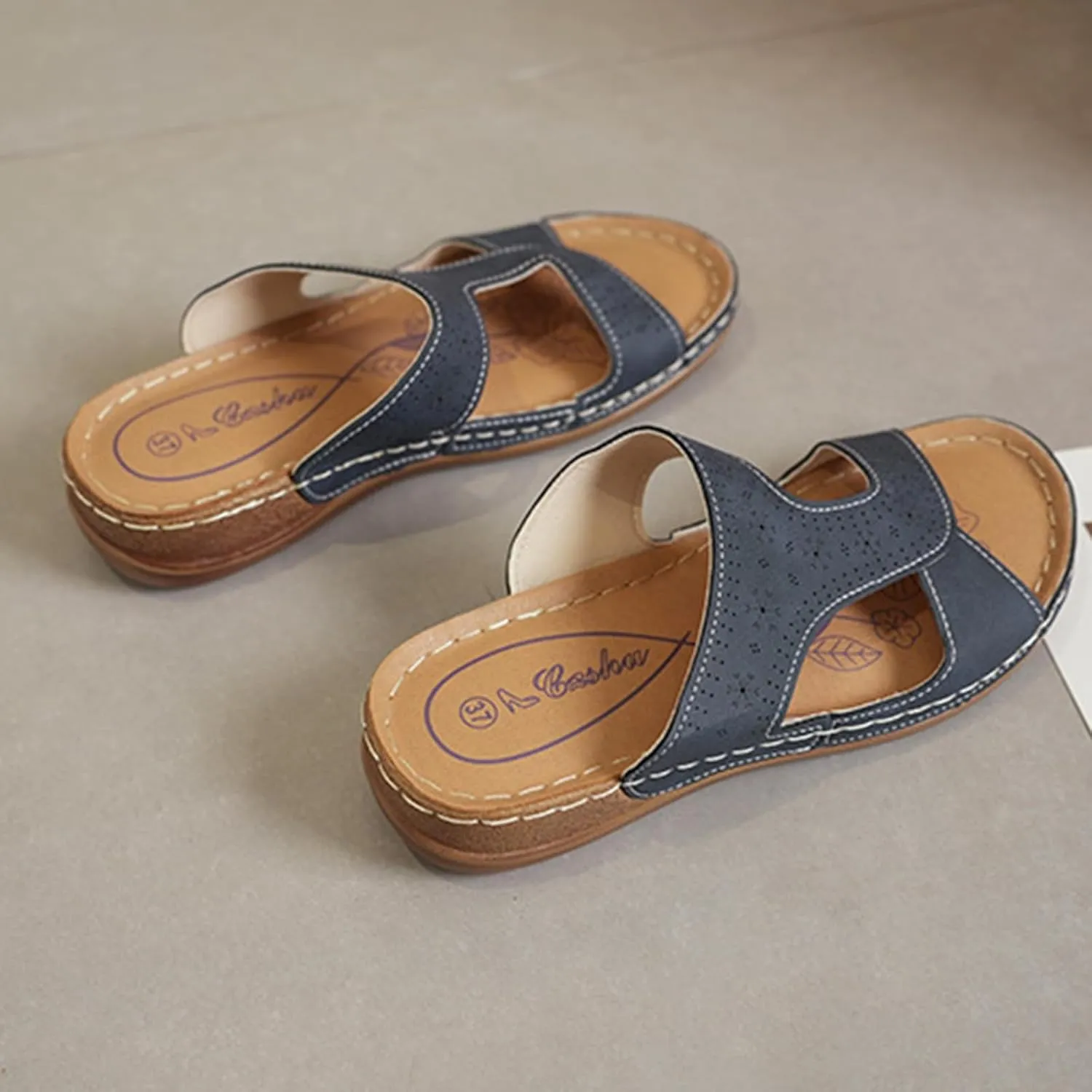 Summer Sandals for Women 2025 with Arch Support Dress Sandals Platform Shoes Slip on Sandal Open Toe Shoes Comfortable Dressy Sandal Soft & Stylish Wedge Slippers for Women 2025
