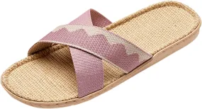 Summer Skidproof Indoor Slippers Slippers For Womens Men Linen Shoes Women Summer Household Beach Sandals Floor