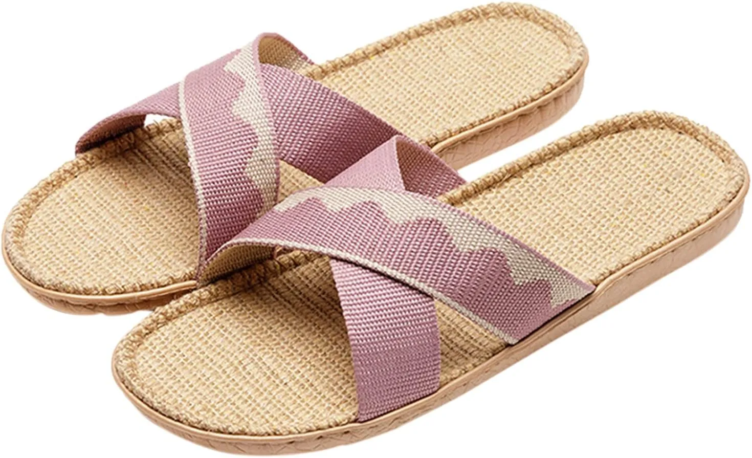 Summer Skidproof Indoor Slippers Slippers For Womens Men Linen Shoes Women Summer Household Beach Sandals Floor