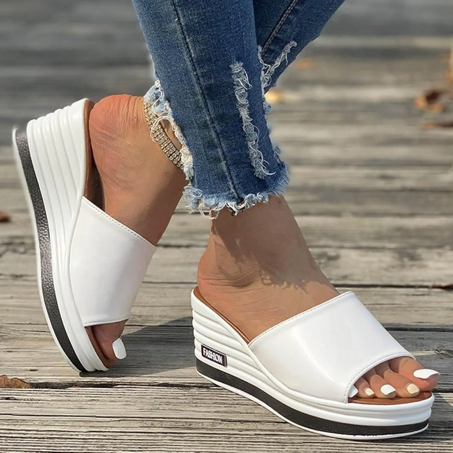 Temperament Thick Bottom Sandals for Women Womens Comfort Lightweight Platform Sandal Comfortable Cool Shoes