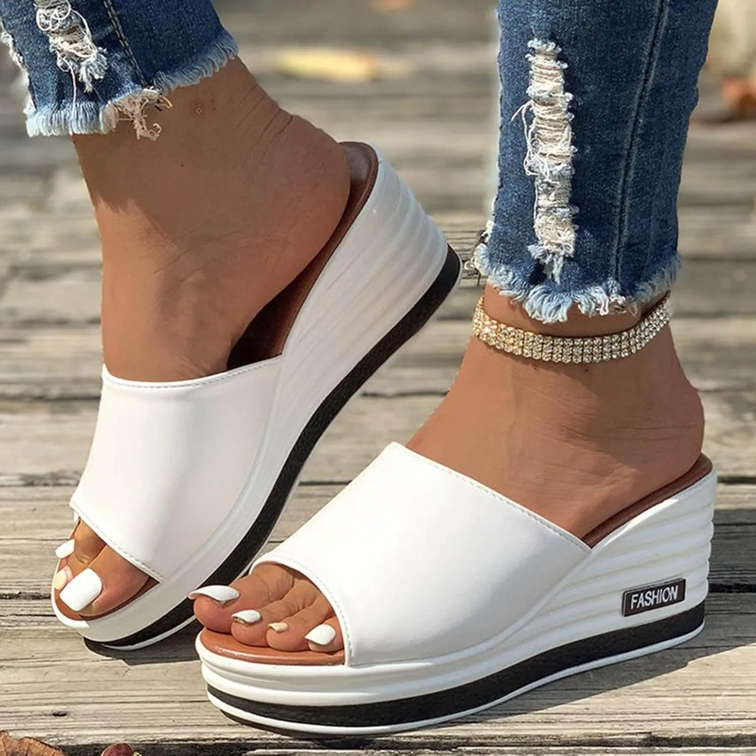Temperament Thick Bottom Sandals for Women Womens Comfort Lightweight Platform Sandal Comfortable Cool Shoes