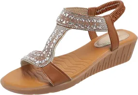 Temperament Wedge Shoes for Women Summer Low Wedges Womens Comfortable Open Toe Sandal Orthopedic Sandals