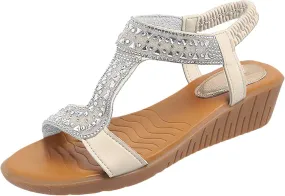 Temperament Wedge Shoes for Women Summer Low Wedges Womens Comfortable Open Toe Sandal Orthopedic Sandals