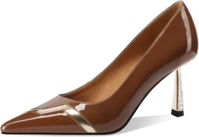 TinaCus Glossy Patent Leather Women's Pointed Toe Handmade Stiletto Heels with Crystal Chic Pumps Shoes