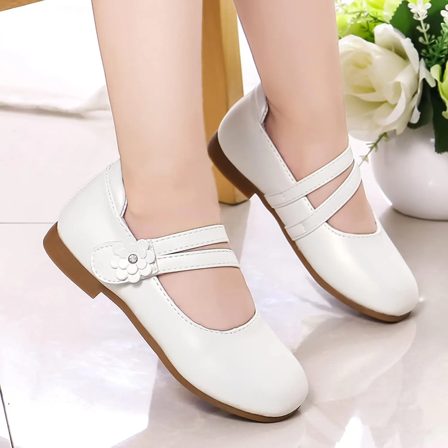 Toddle Shoes Girl Shoes Small Leather Shoes Single Shoes Children Dance Shoes Girls Performance Shoes Youth Wedges