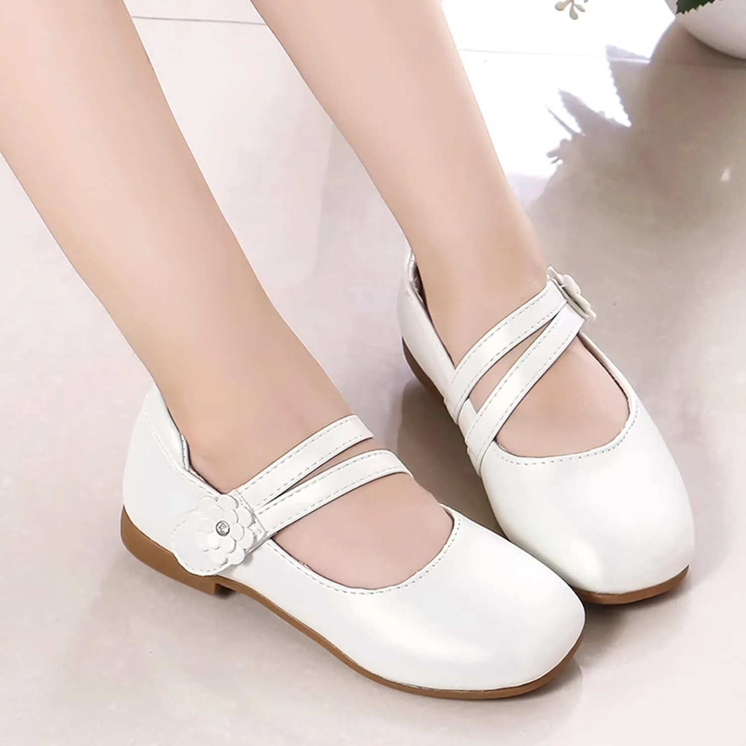 Toddle Shoes Girl Shoes Small Leather Shoes Single Shoes Children Dance Shoes Girls Performance Shoes Youth Wedges
