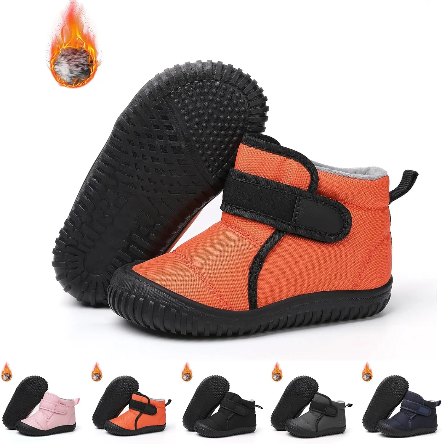 Toddler Baby Snow Boots Winter Shoes Boys Cold Weather Baby Faux Fr Shoes Snow Boots For Girls Big Kid Warm Inside