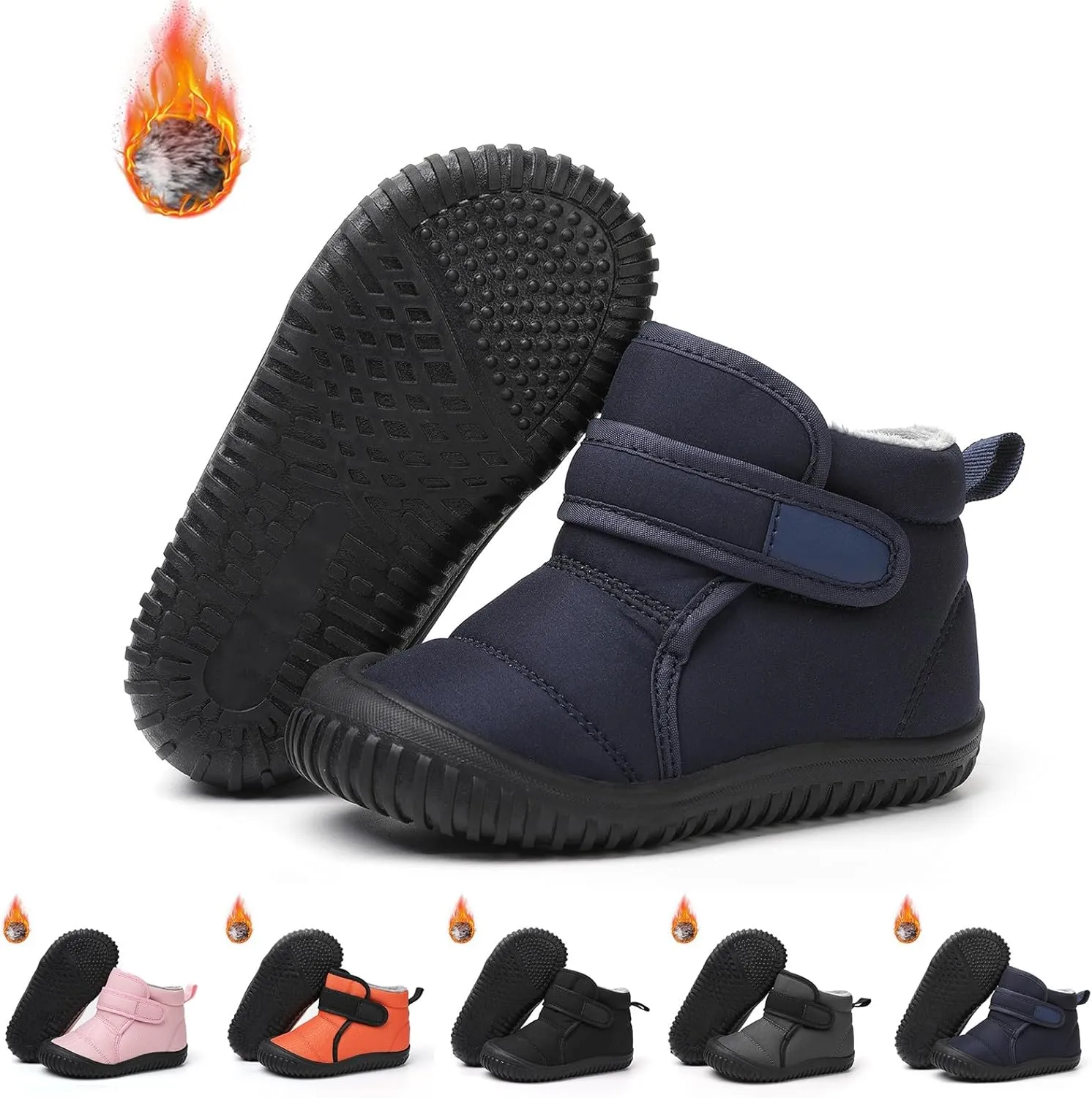 Toddler Baby Snow Boots Winter Shoes Boys Cold Weather Baby Faux Fr Shoes Snow Boots For Girls Big Kid Warm Inside