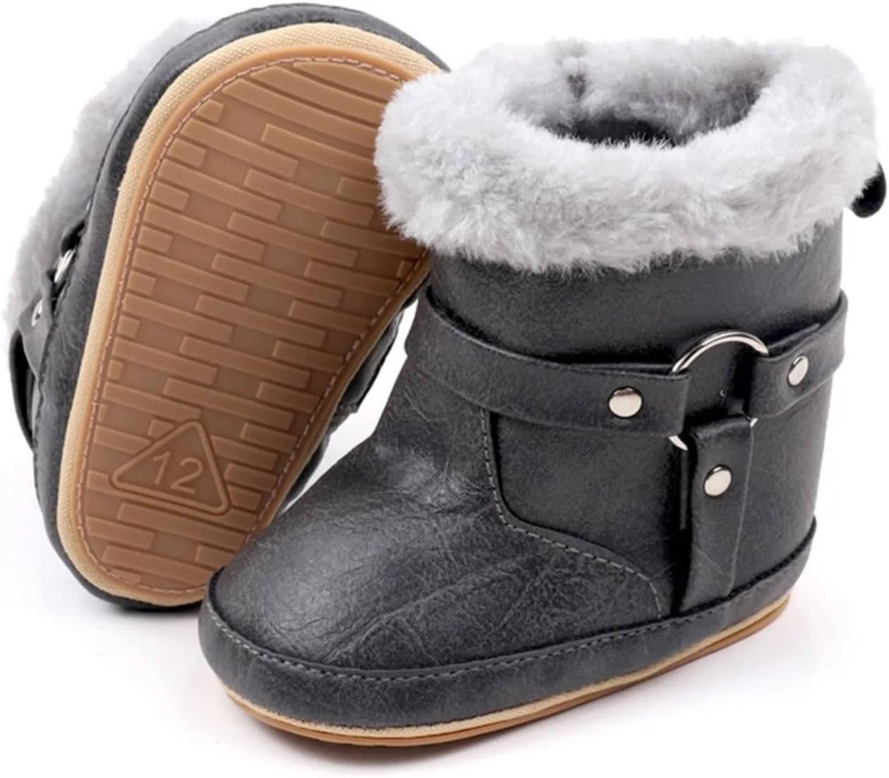 Toddler Baby Warm Fleece Winter Snow Boots Toddler Cute Comfortable Warm Fuzzy Shoes Infant Faux Fr Booties Insulated Toddler Winter Boots