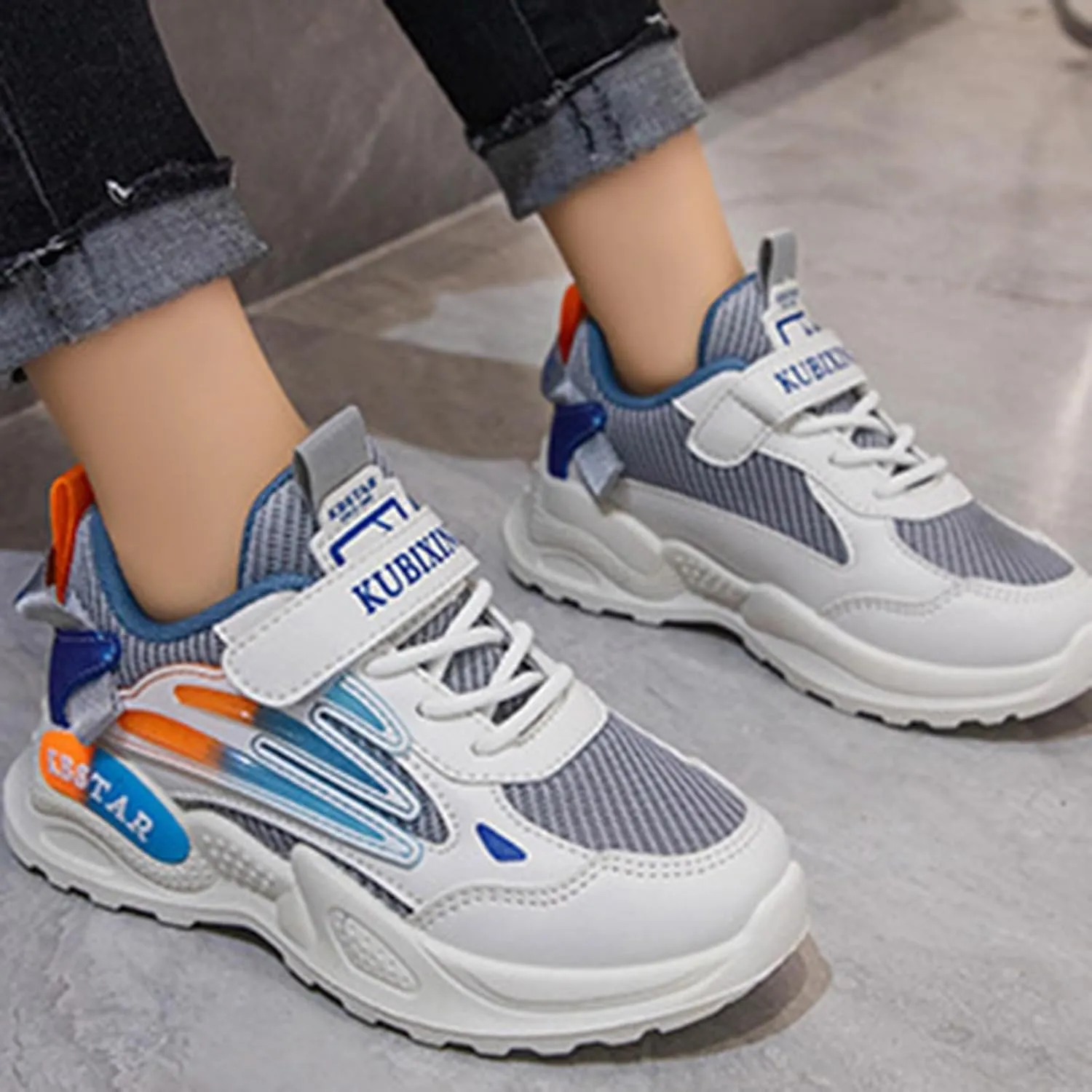 Toddler Big Kids Shoes Boys Girls Breathable Sneakers Athletic Running Shoes Casual White Sports Girl Slip on Sneakers