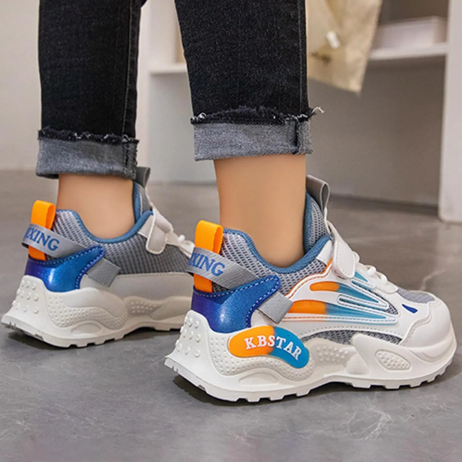 Toddler Big Kids Shoes Boys Girls Breathable Sneakers Athletic Running Shoes Casual White Sports Girl Slip on Sneakers