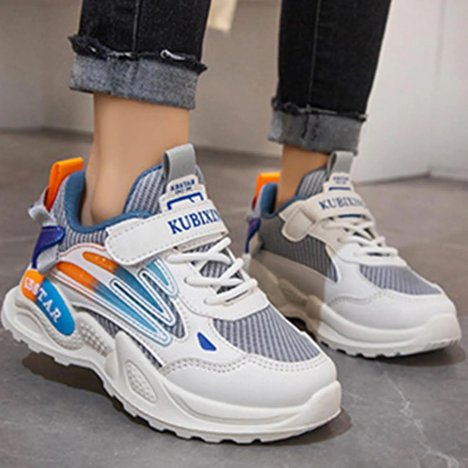 Toddler Big Kids Shoes Boys Girls Breathable Sneakers Athletic Running Shoes Casual White Sports Girl Slip on Sneakers