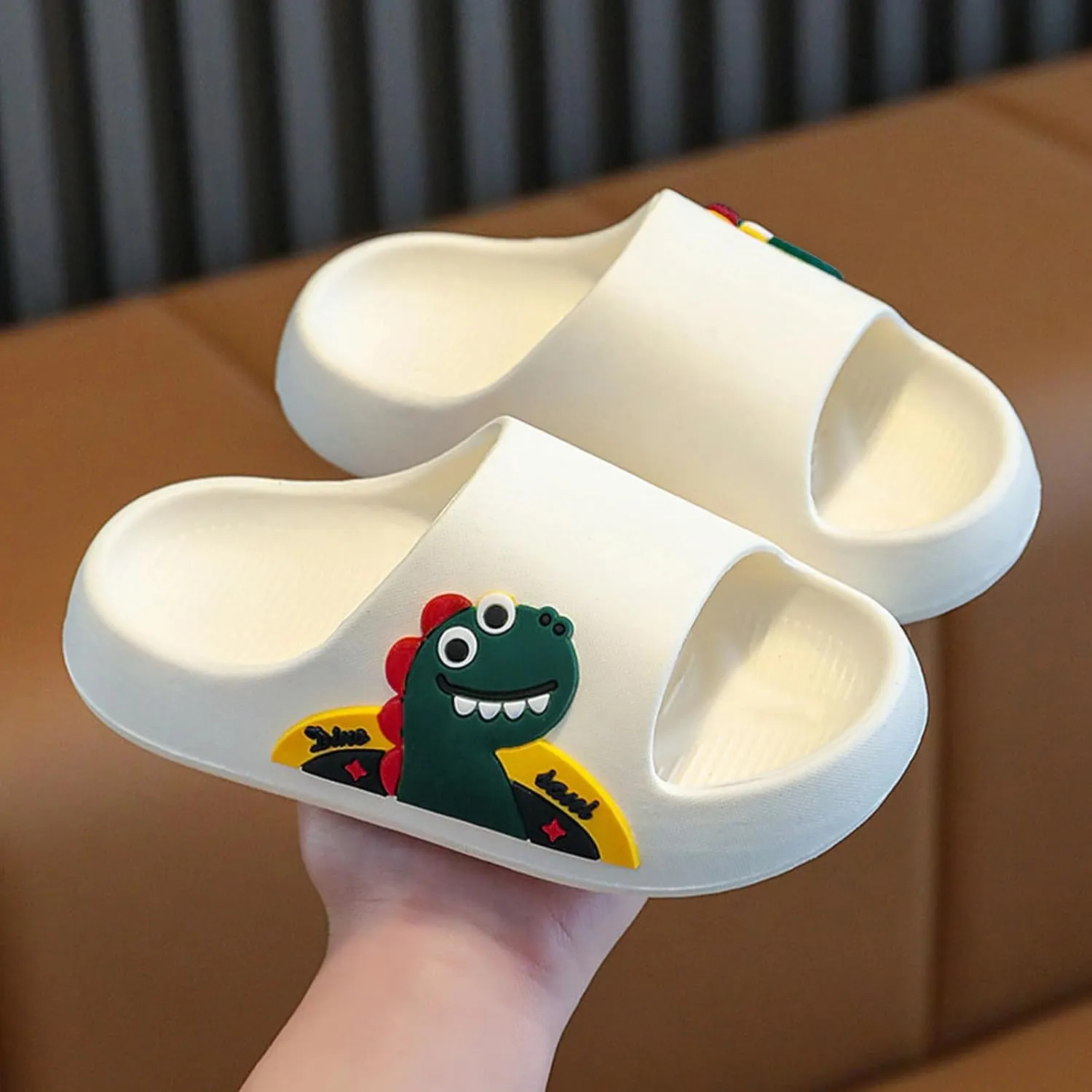 Toddler Boys Dinosaur Graphic Slides Sandals Foam Soft Non Slip Beach Pool Shower Shoes Kids Baby Summer Water Sandals