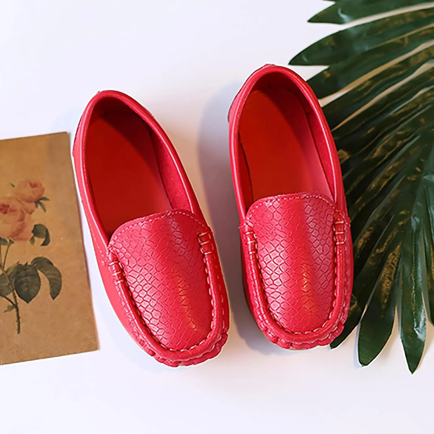 Toddler Boys Non Slip Loafers Ankle Leather Soft Sneakers Kids Baby Lightweight Summer Casual Dress Dance Sandals