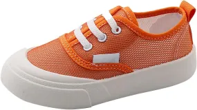Toddler Kids Canvas Flats Shoes Single Mesh Breathable Casual Slip On Shoes for Girls Baby Canvas Sneakers Boys