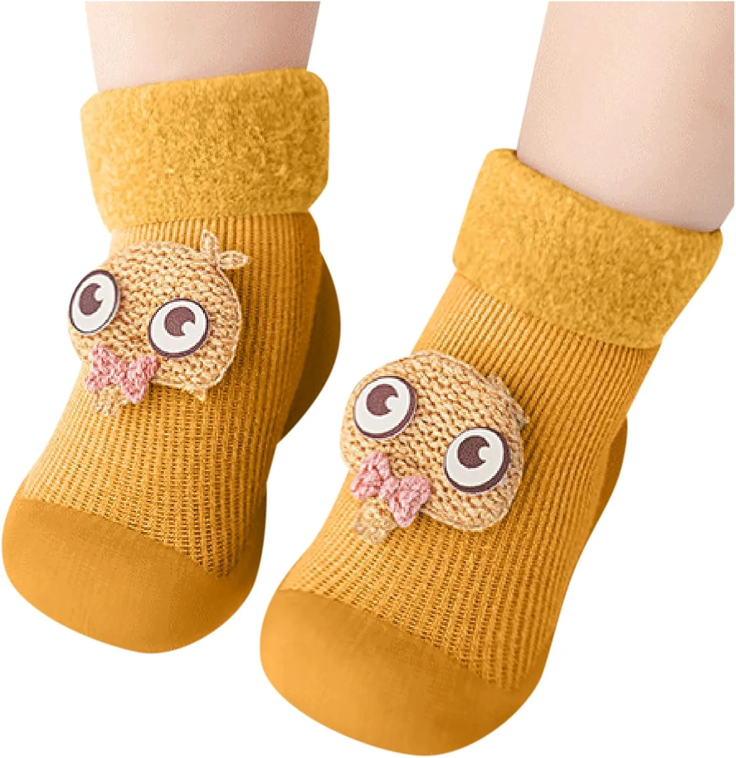 Toddler Sneakers Sole Socks Solid Girls Baby Kids Rubber Boys Warm Soft Knit Stocking Sneakers for Walkers