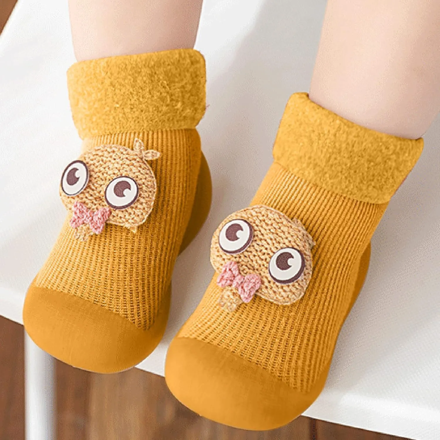 Toddler Sneakers Sole Socks Solid Girls Baby Kids Rubber Boys Warm Soft Knit Stocking Sneakers for Walkers