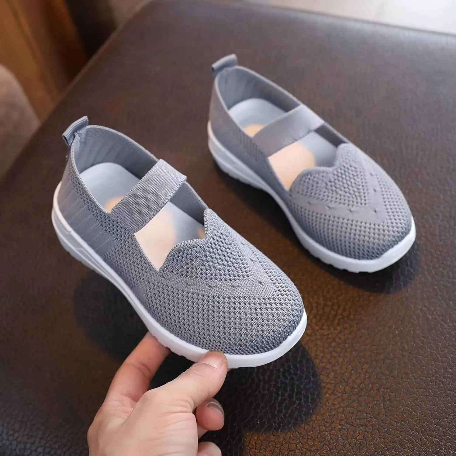Toddler Toe Box Shoes Toddler Shoes Boy Girl Sneakers Running Tennis Mesh Casual Slip On