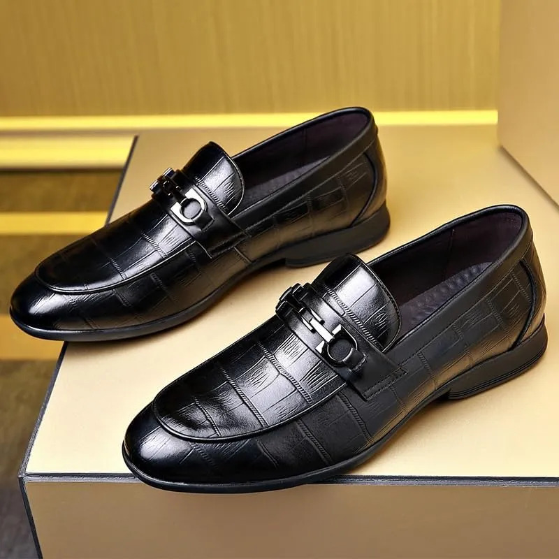 Tuxedo Shoes Men Business Casual Derby Shoes Modern Men's Brogue Oxfords Genuine Leather White Mens Dress Shoes(8)