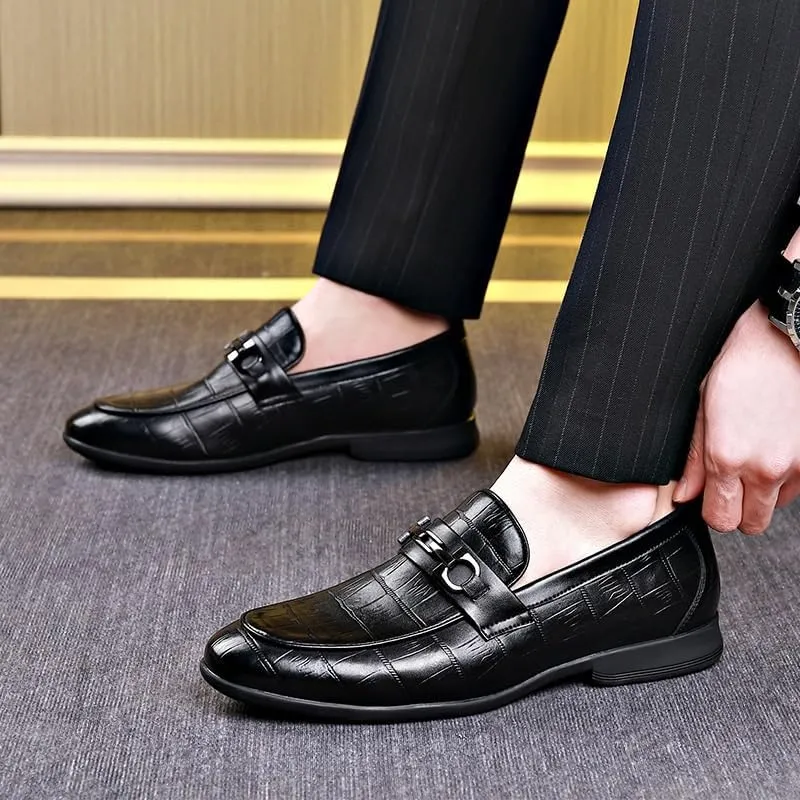 Tuxedo Shoes Men Business Casual Derby Shoes Modern Men's Brogue Oxfords Genuine Leather White Mens Dress Shoes(8)