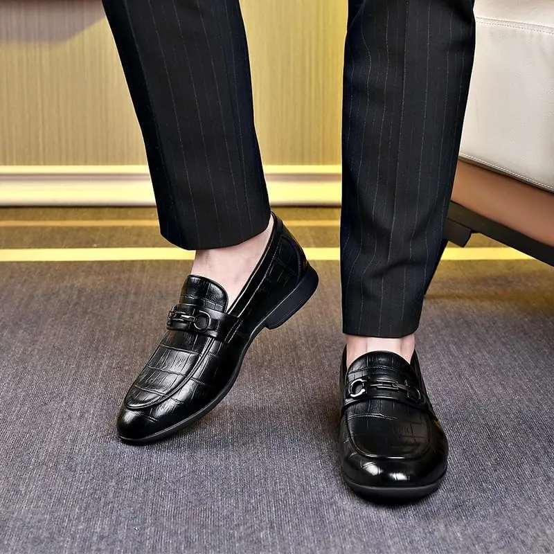 Tuxedo Shoes Men Business Casual Derby Shoes Modern Men's Brogue Oxfords Genuine Leather White Mens Dress Shoes(8)
