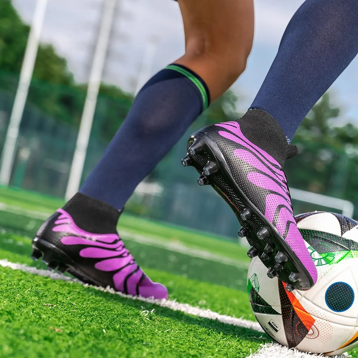Unisex-Adult Soccer Cleats for Men Indoor/Outdoor Futsal Training Big Boys Football Shoes