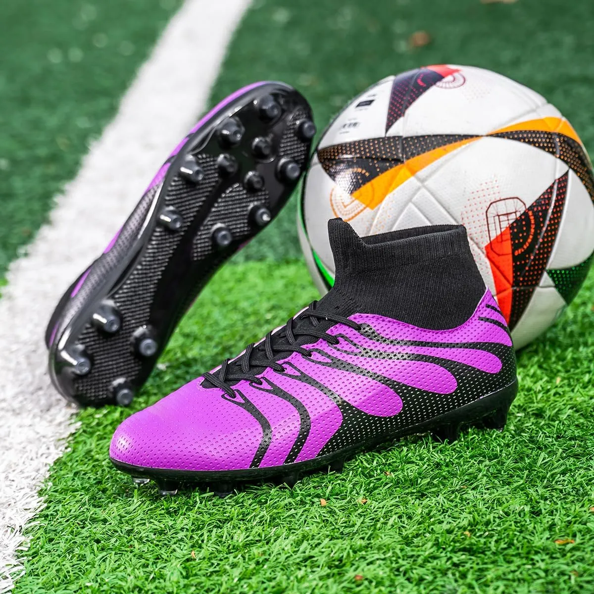 Unisex-Adult Soccer Cleats for Men Indoor/Outdoor Futsal Training Big Boys Football Shoes