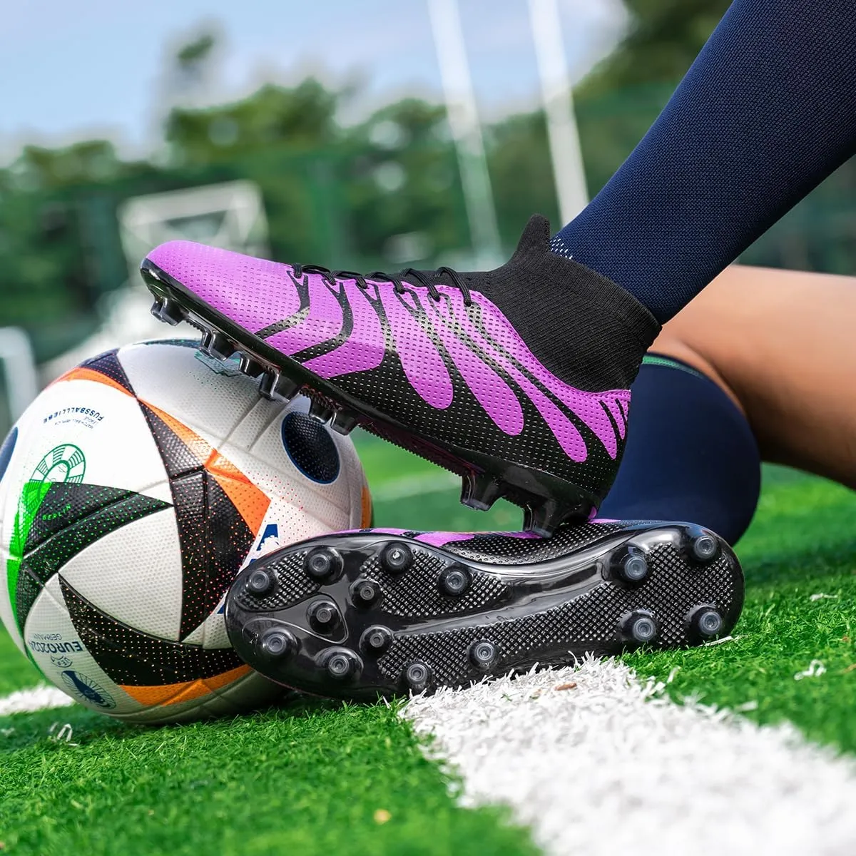 Unisex-Adult Soccer Cleats for Men Indoor/Outdoor Futsal Training Big Boys Football Shoes
