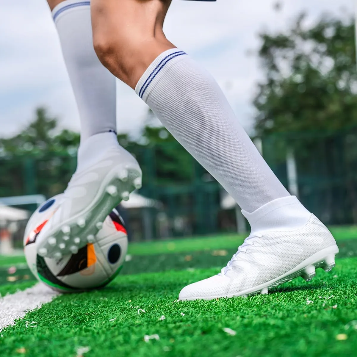 Unisex-Adult Soccer Cleats for Men Indoor/Outdoor Futsal Training Big Boys Football Shoes