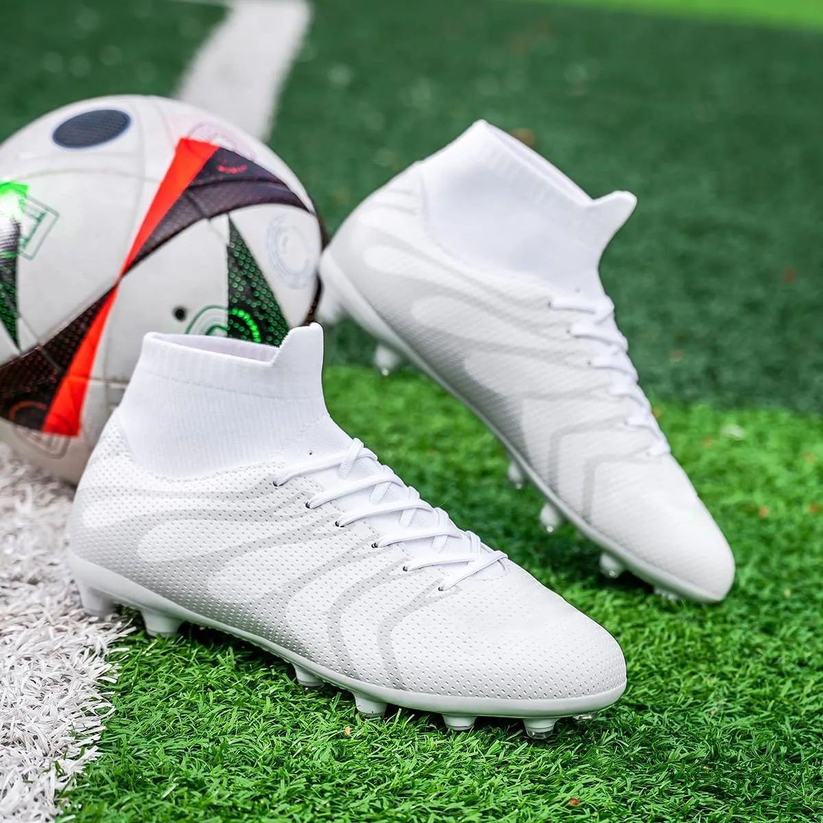 Unisex-Adult Soccer Cleats for Men Indoor/Outdoor Futsal Training Big Boys Football Shoes