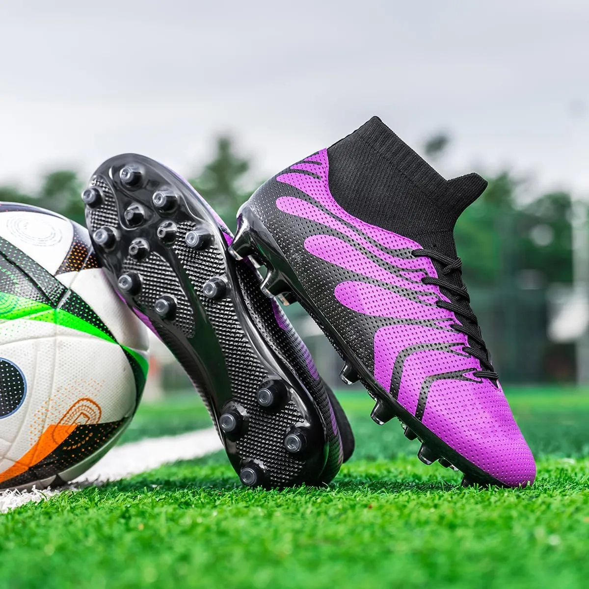 Unisex-Adult Soccer Cleats for Men Indoor/Outdoor Futsal Training Big Boys Football Shoes