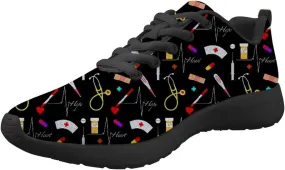 Upetstory Womens Gym Sports Running Fitness Tennis Sneaker Shoes Dental Pattern