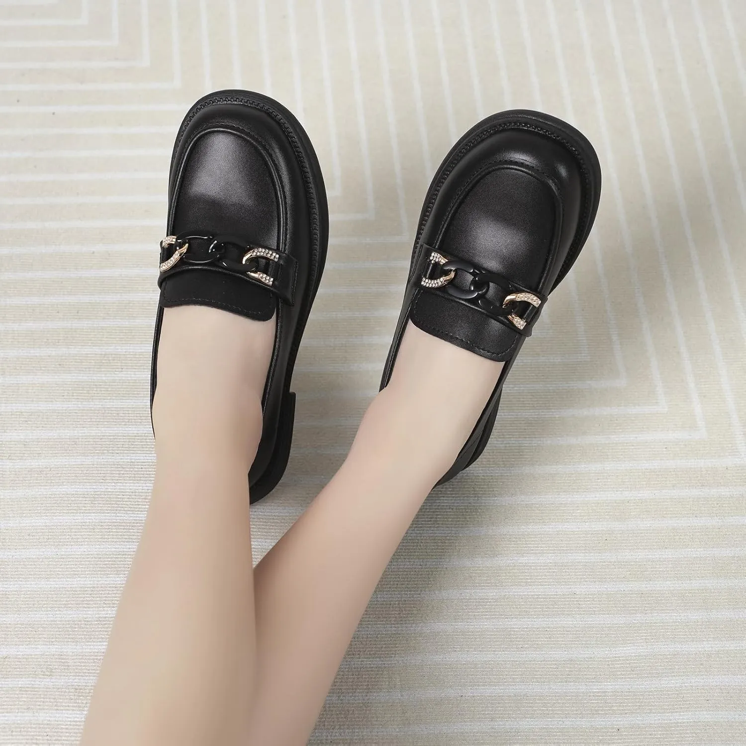UZB Womens Loafers Business Dressy Shoes Slip on Comfort Casual Office Work Shoes